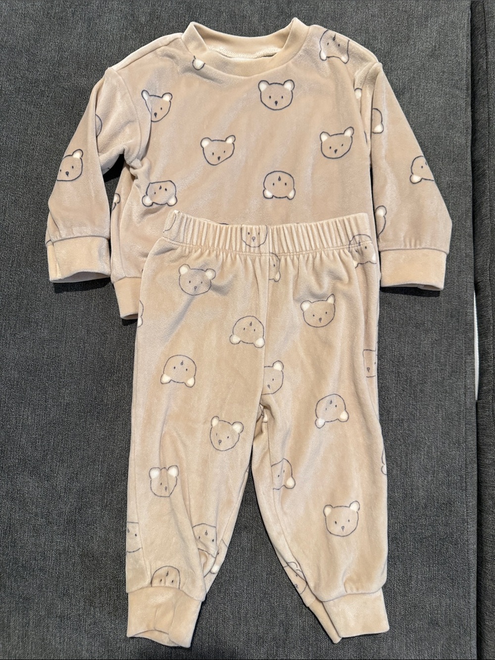 Carter's Cream Plush Bear-Face Set